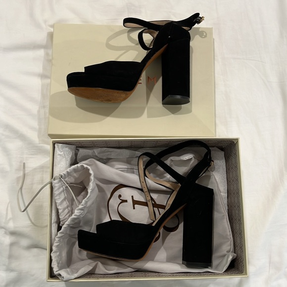 M. Gemi The Notte Nuova in black suede platform heel - Picture 4 of 9